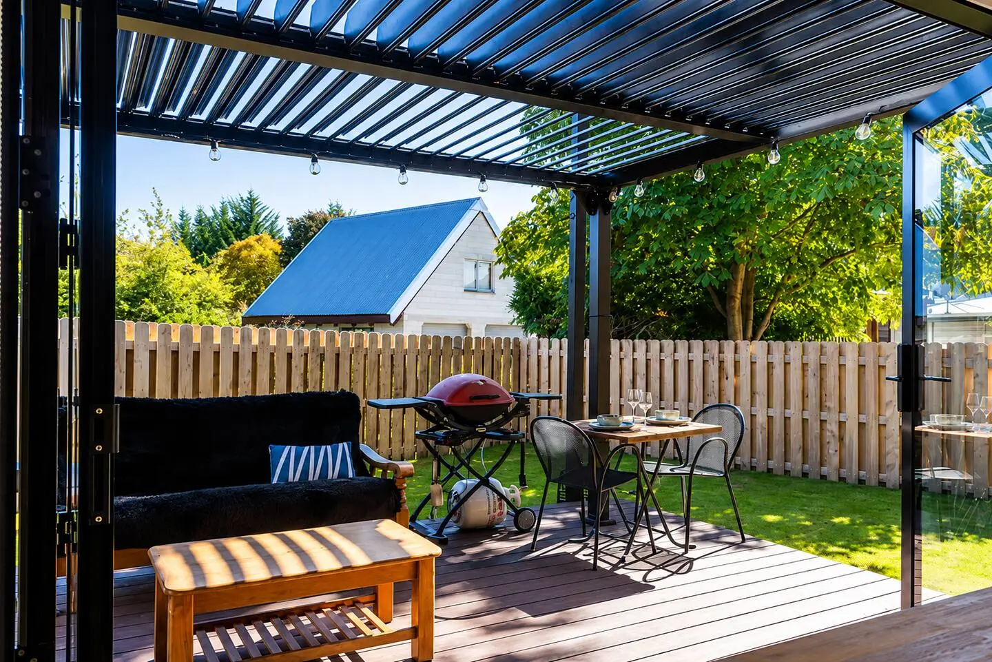 Outdoor deck and pergola detail